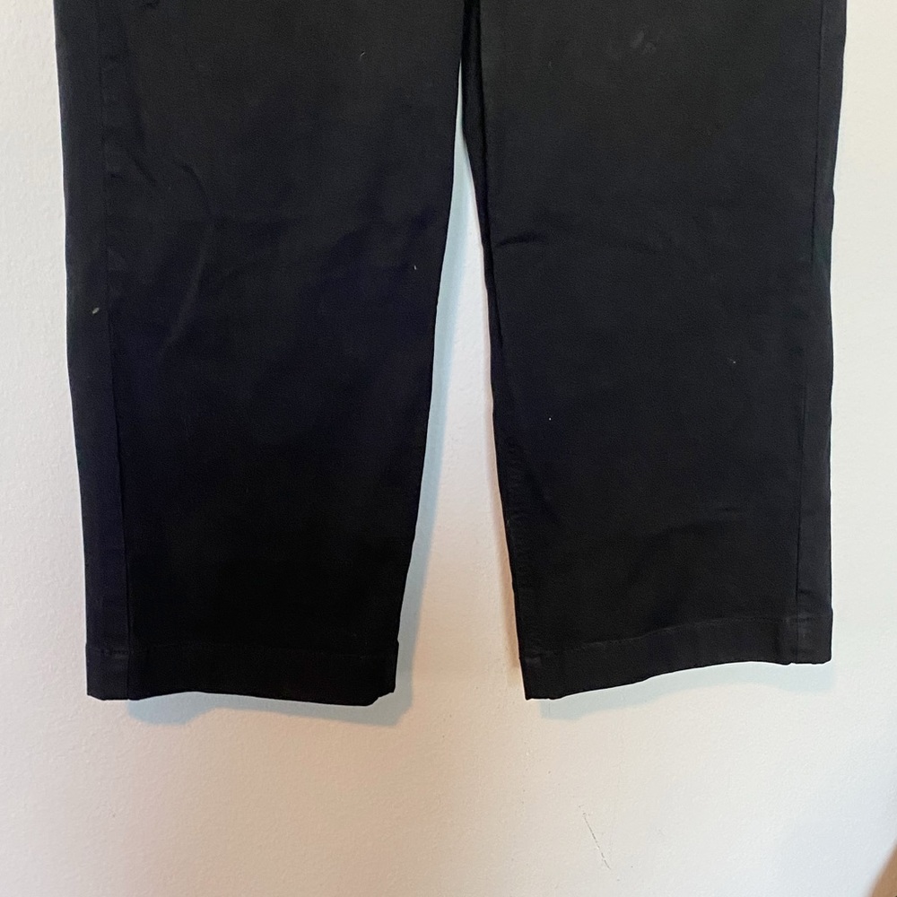 Torrid Crop Wide Leg Stretch Twill Mid-Rise Pant Black Size 12 - Picture 4 of 7